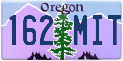 OR license plate 162MIT