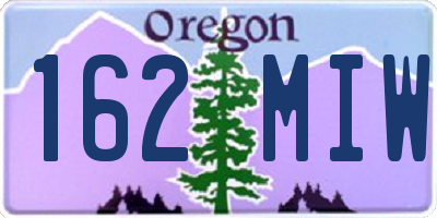 OR license plate 162MIW