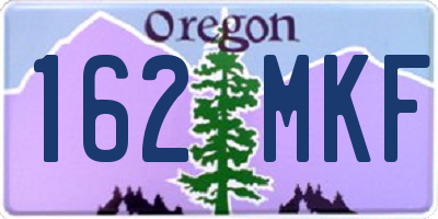 OR license plate 162MKF