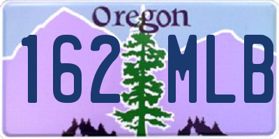 OR license plate 162MLB