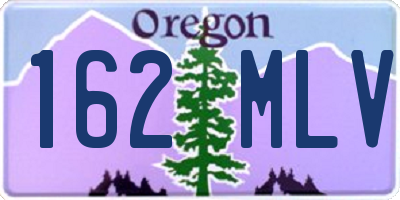 OR license plate 162MLV