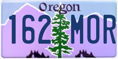 OR license plate 162MOR