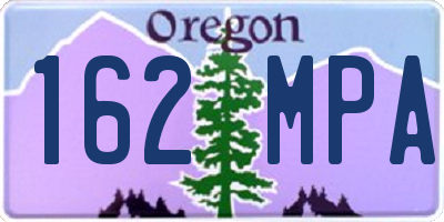 OR license plate 162MPA