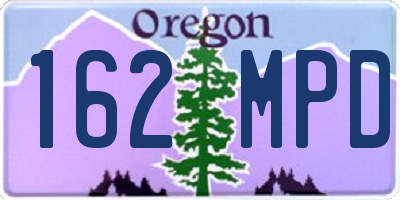 OR license plate 162MPD