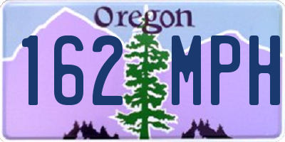 OR license plate 162MPH
