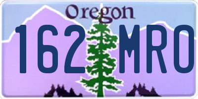OR license plate 162MRO
