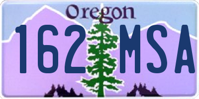 OR license plate 162MSA