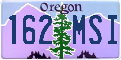 OR license plate 162MSI