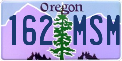 OR license plate 162MSM