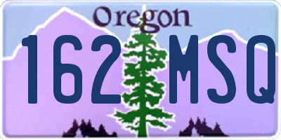 OR license plate 162MSQ