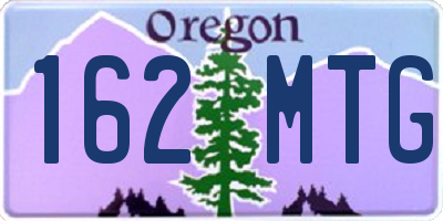 OR license plate 162MTG