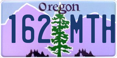 OR license plate 162MTH