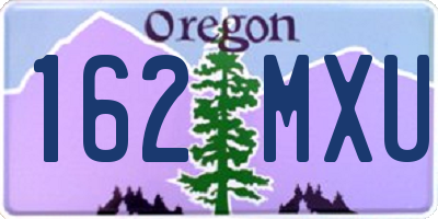 OR license plate 162MXU