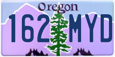 OR license plate 162MYD