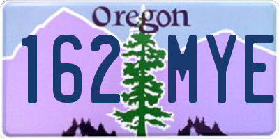 OR license plate 162MYE