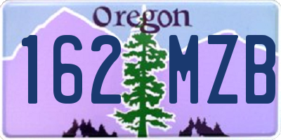 OR license plate 162MZB
