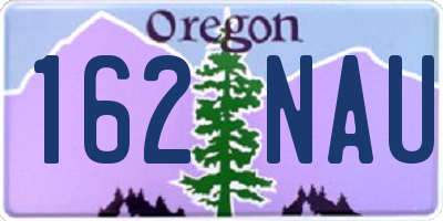 OR license plate 162NAU
