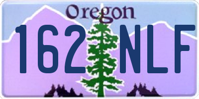 OR license plate 162NLF