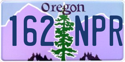 OR license plate 162NPR