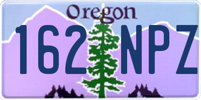 OR license plate 162NPZ