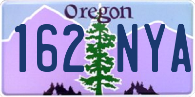OR license plate 162NYA