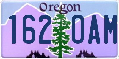 OR license plate 162OAM