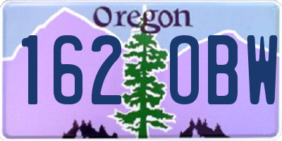 OR license plate 162OBW