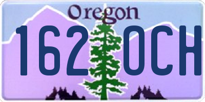 OR license plate 162OCH