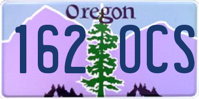 OR license plate 162OCS