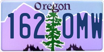 OR license plate 162OMW