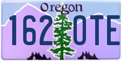 OR license plate 162OTE