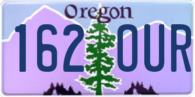 OR license plate 162OUR
