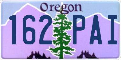 OR license plate 162PAI