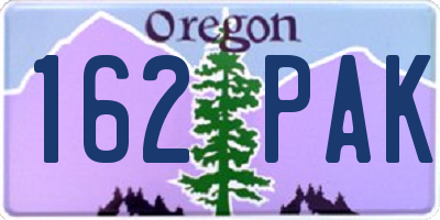 OR license plate 162PAK