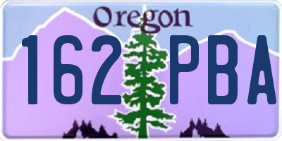 OR license plate 162PBA