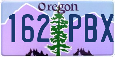 OR license plate 162PBX