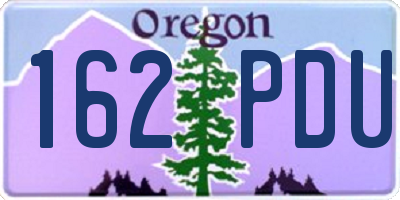 OR license plate 162PDU