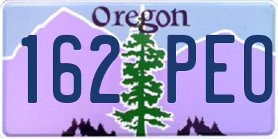 OR license plate 162PEO