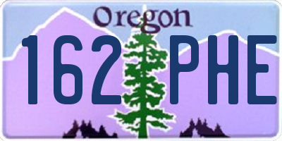 OR license plate 162PHE