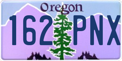 OR license plate 162PNX