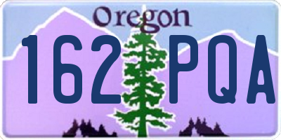 OR license plate 162PQA