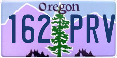 OR license plate 162PRV