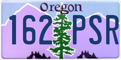 OR license plate 162PSR