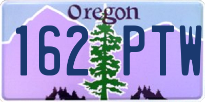 OR license plate 162PTW