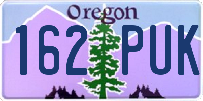 OR license plate 162PUK