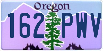 OR license plate 162PWV