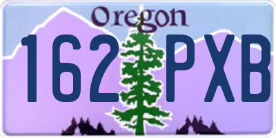 OR license plate 162PXB