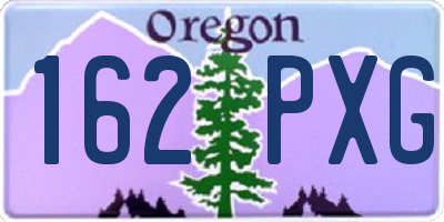 OR license plate 162PXG