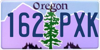 OR license plate 162PXK