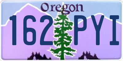 OR license plate 162PYI